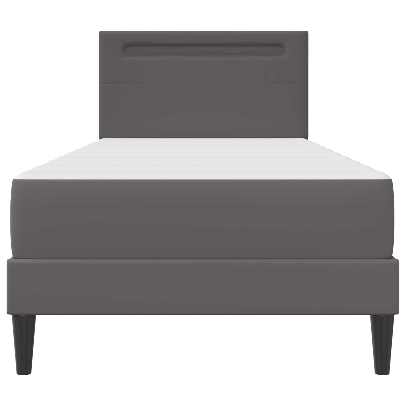 Bedframe met LED-stripverlichting met hoofdeinde Kunstleer – afbeelding 8