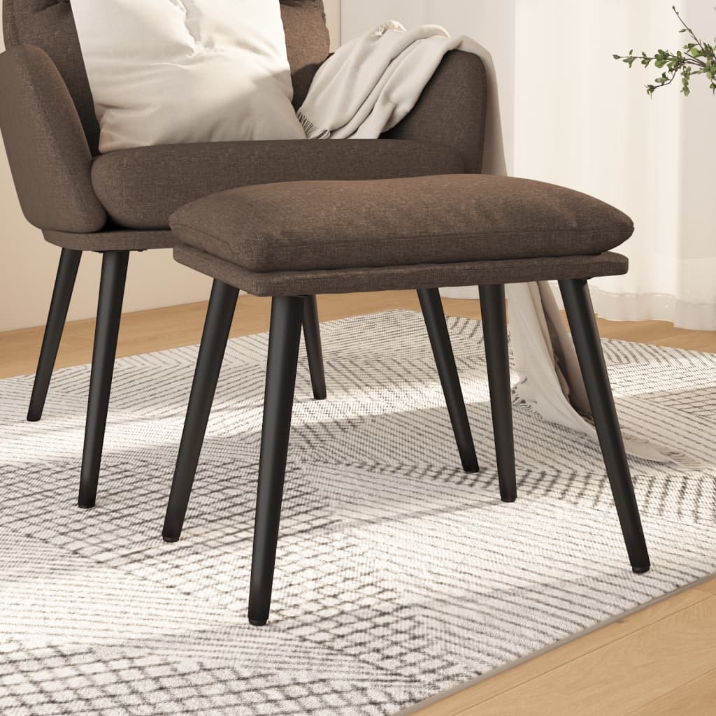 Voetenbank 45x29,5x35 cm stof taupe – afbeelding 1