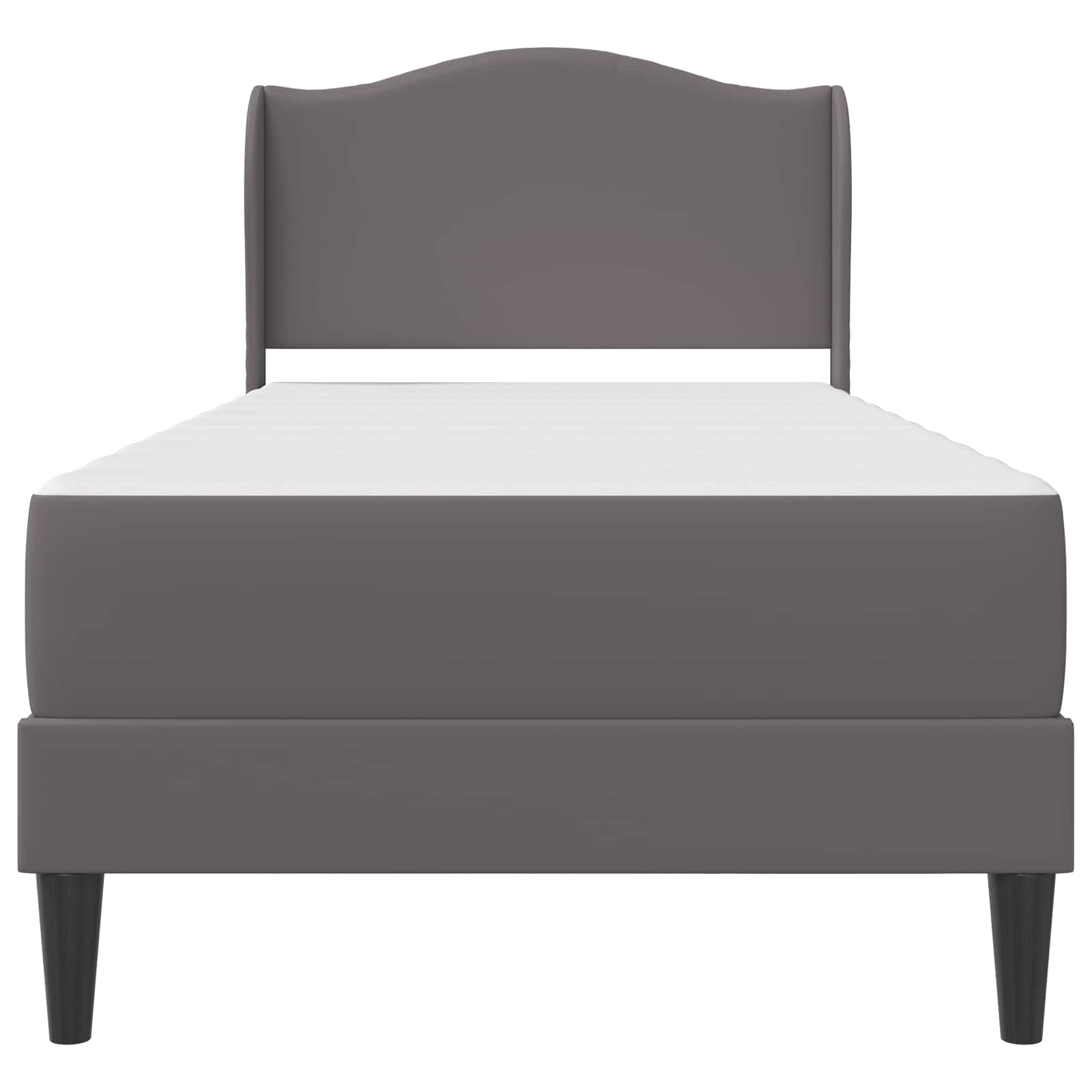 Bedframe met hoofdeinde Grijs 80 x 200 cm Kunstleer – afbeelding 6
