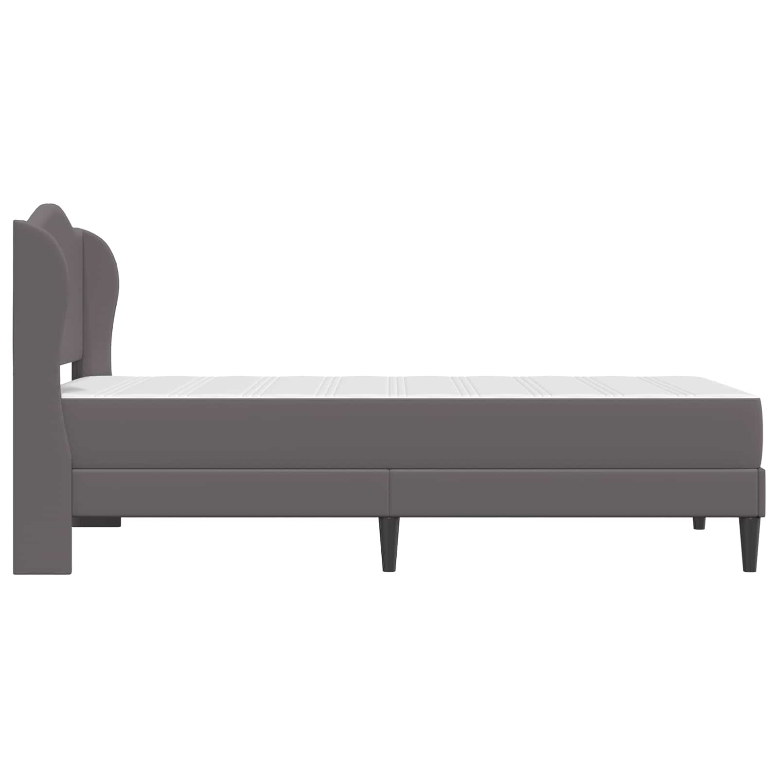Bedframe met hoofdeinde Grijs 80 x 200 cm Kunstleer – afbeelding 7