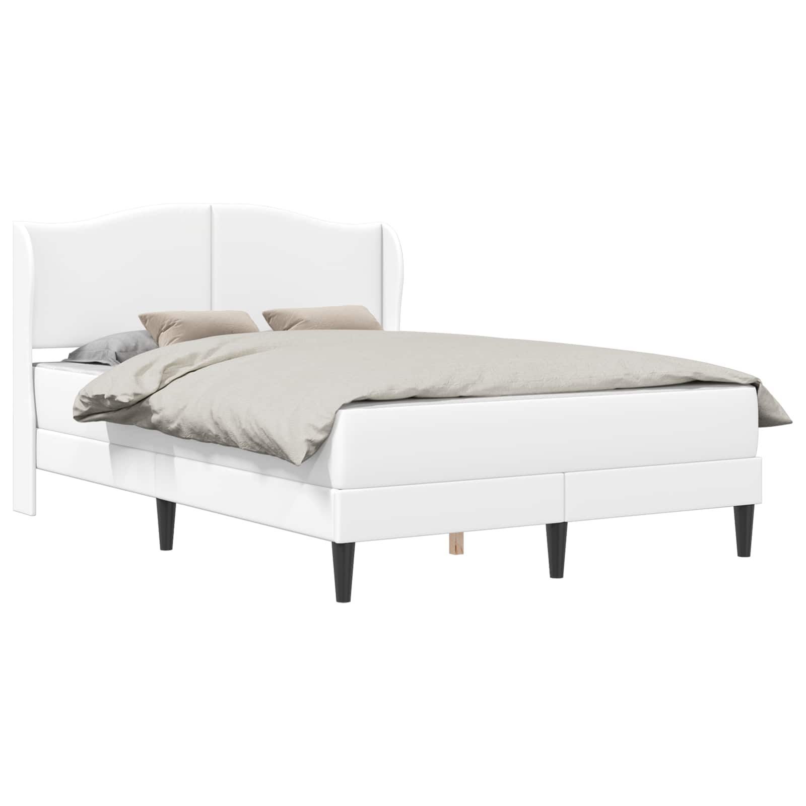 Bedframe met hoofdeinde Wit 120 x 190 cm Kunstleer – afbeelding 2