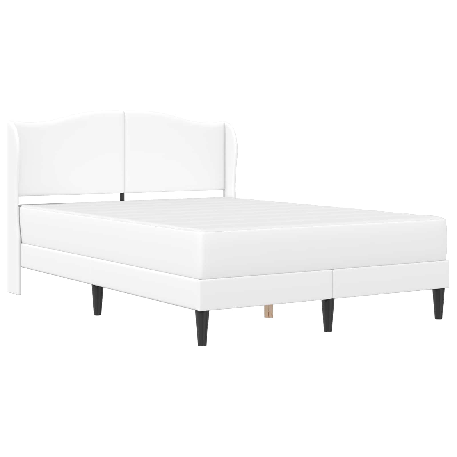 Bedframe met hoofdeinde Wit 120 x 190 cm Kunstleer – afbeelding 3