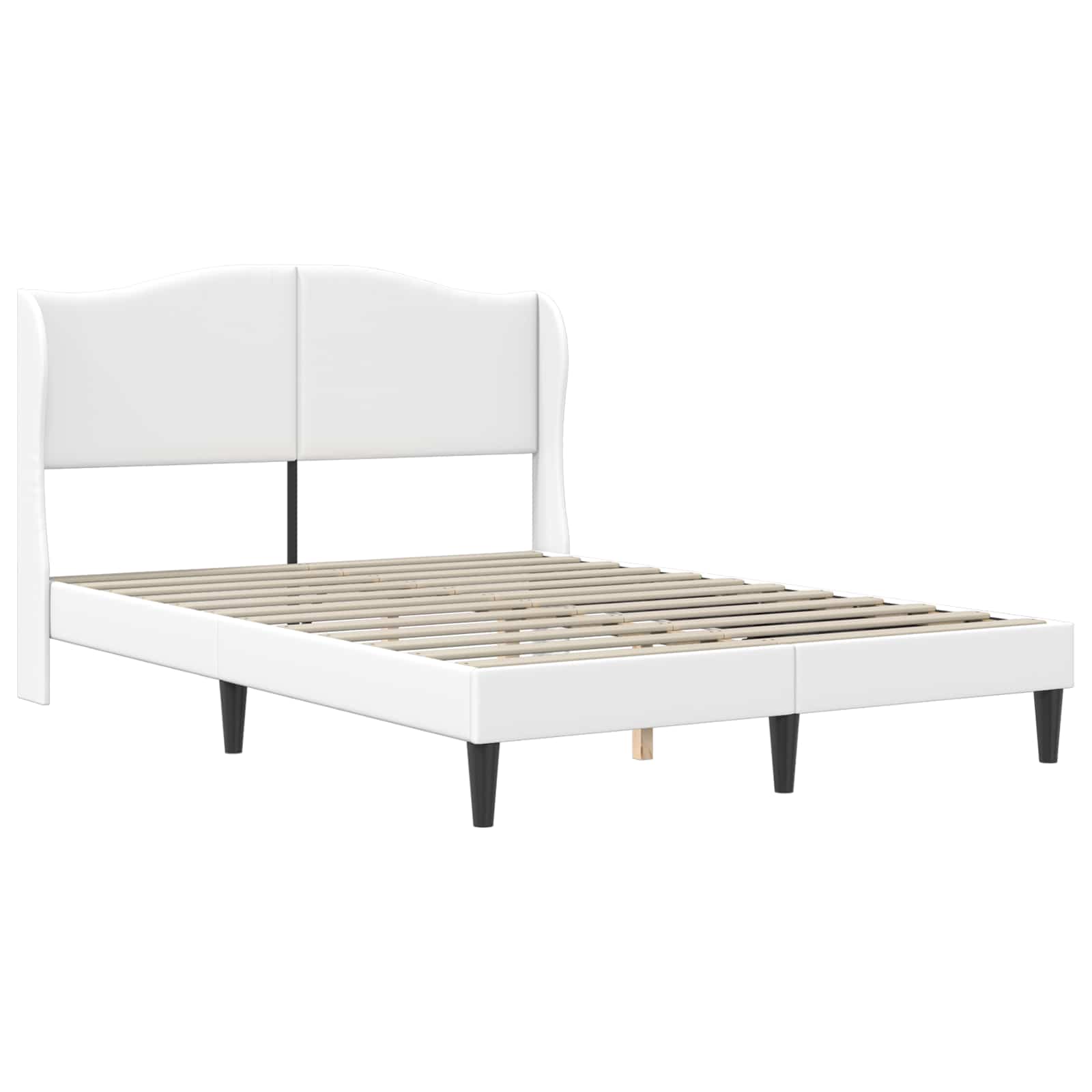 Bedframe met hoofdeinde Wit 120 x 190 cm Kunstleer – afbeelding 4