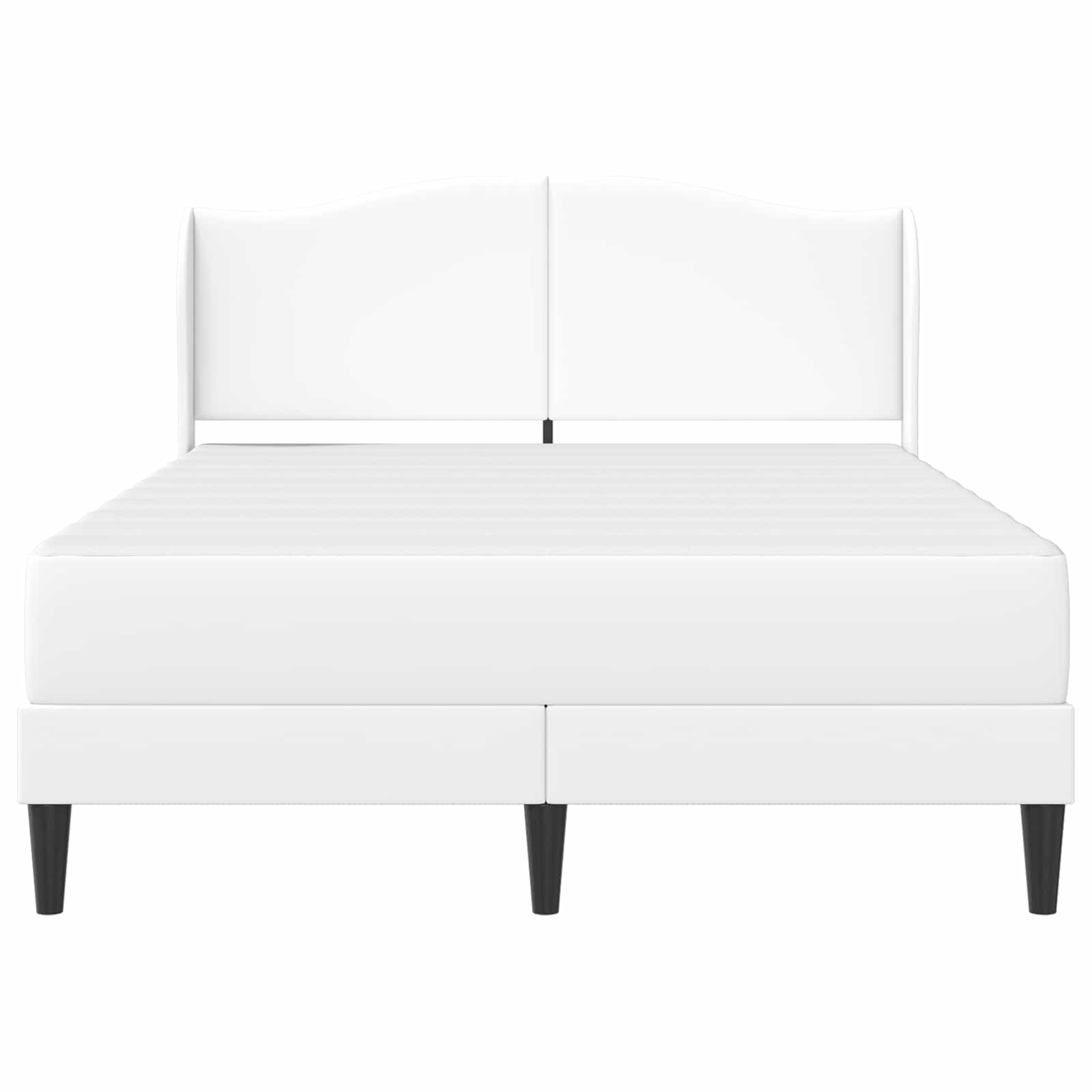 Bedframe met hoofdeinde Wit 120 x 190 cm Kunstleer – afbeelding 6