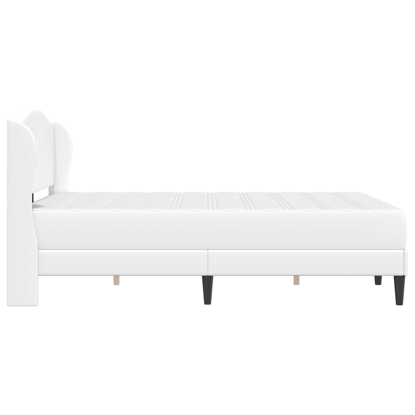 Bedframe met hoofdeinde Wit 120 x 190 cm Kunstleer – afbeelding 7