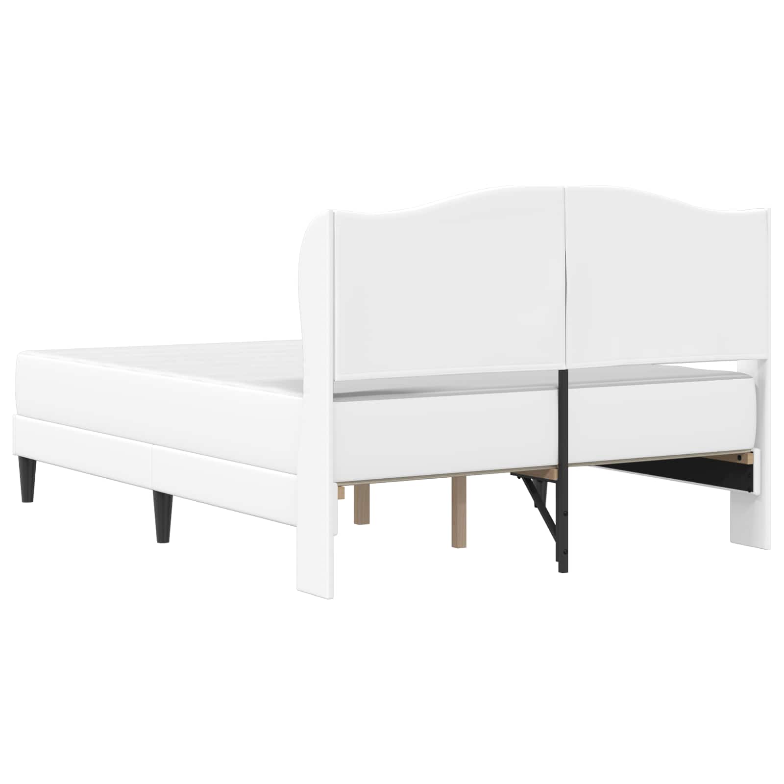 Bedframe met hoofdeinde Wit 120 x 190 cm Kunstleer – afbeelding 8