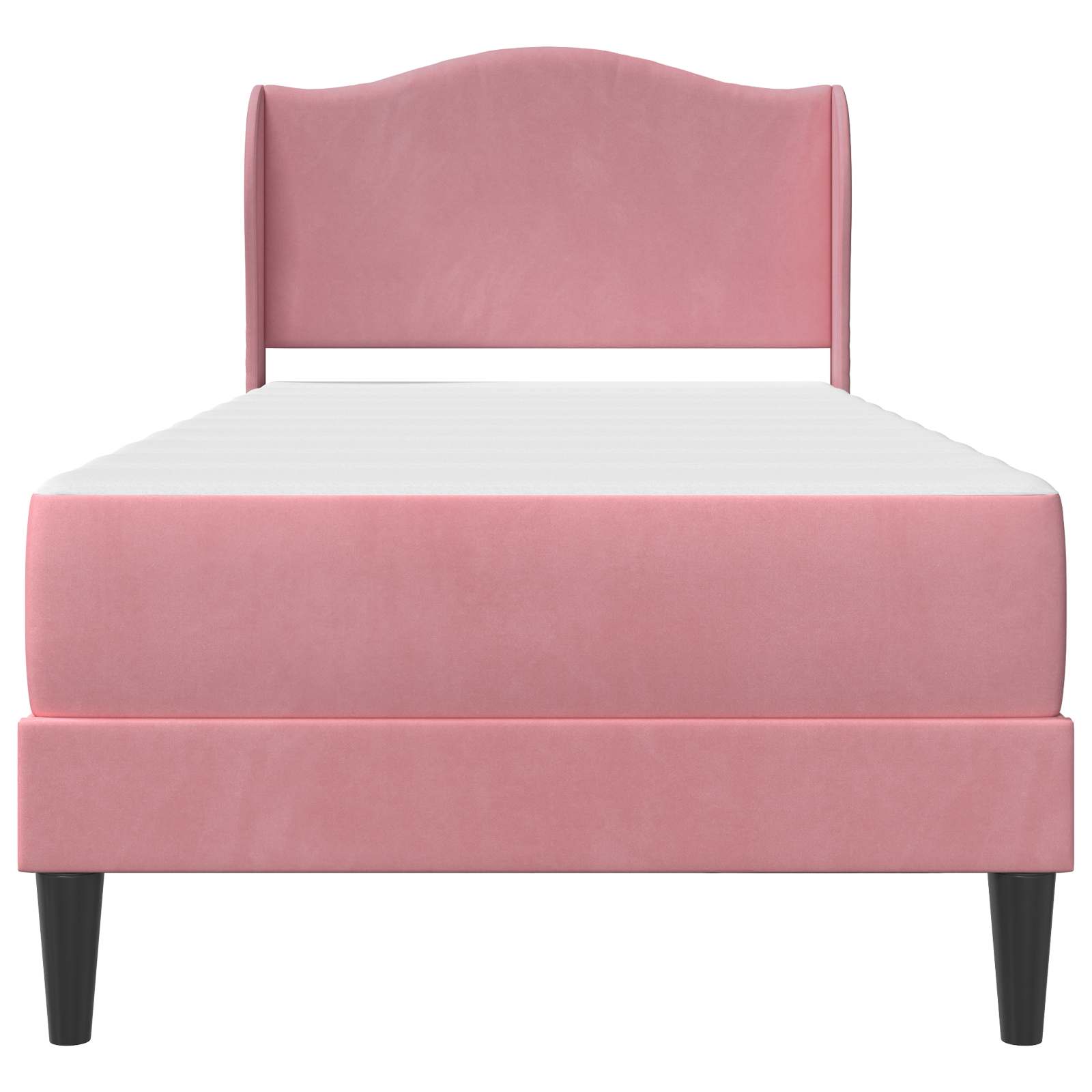Bedframe met hoofdeinde Roze 90 x 190 cm Fluweel – afbeelding 6