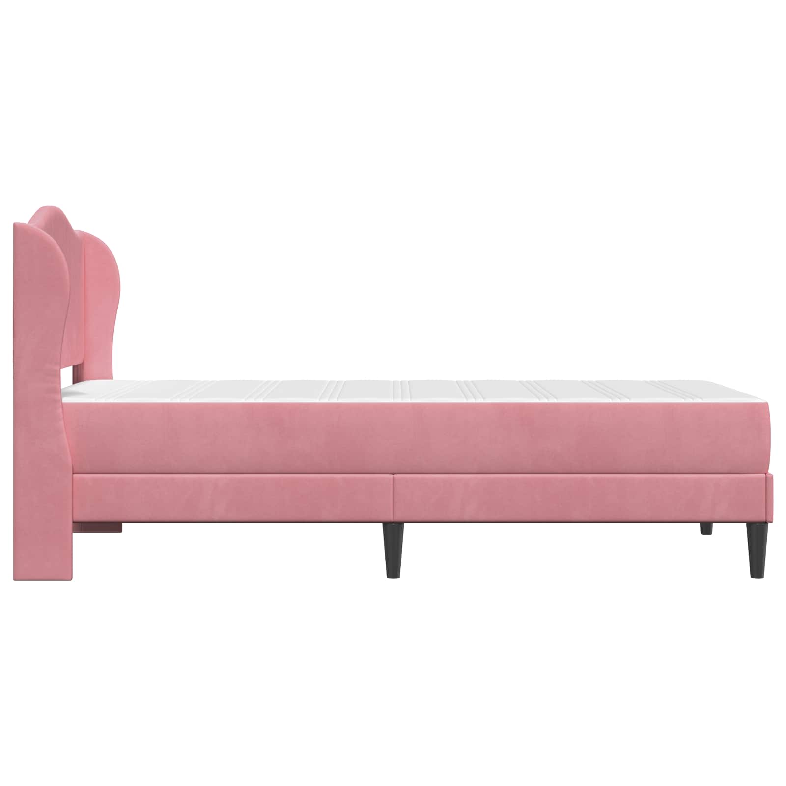 Bedframe met hoofdeinde Roze 90 x 190 cm Fluweel – afbeelding 7
