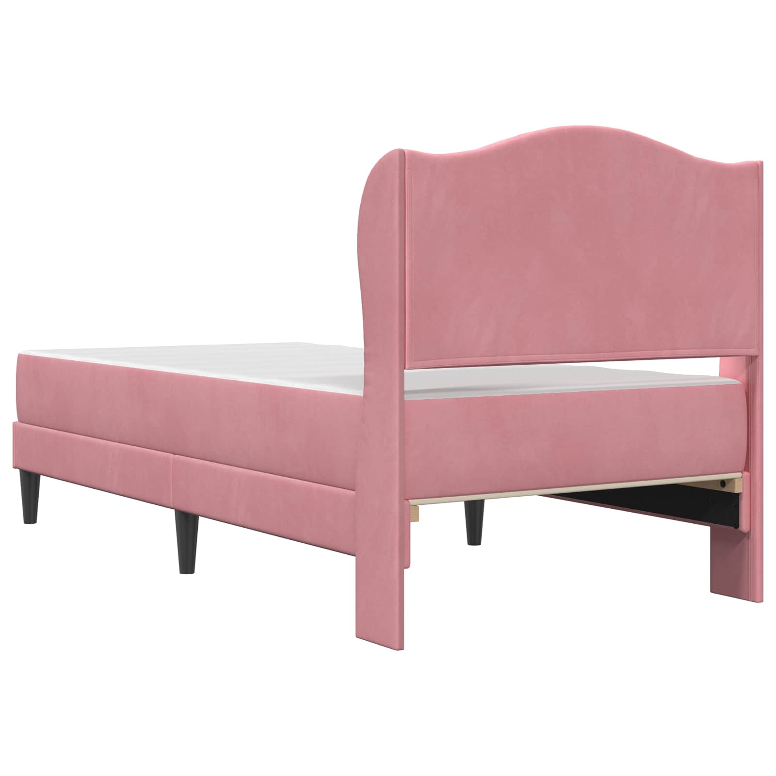 Bedframe met hoofdeinde Roze 90 x 190 cm Fluweel – afbeelding 8