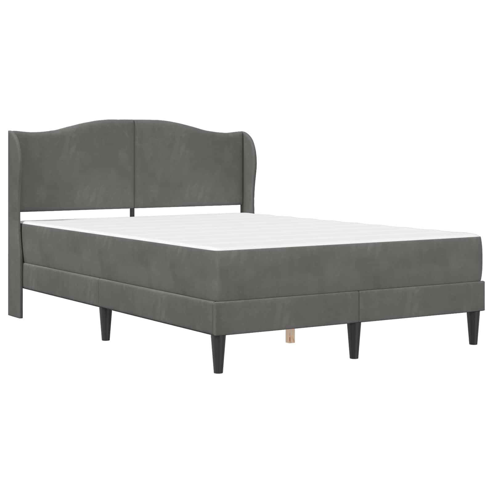 Bedframe met hoofdeinde Donkergrijs 120 x 190 cm Fluweel – afbeelding 3