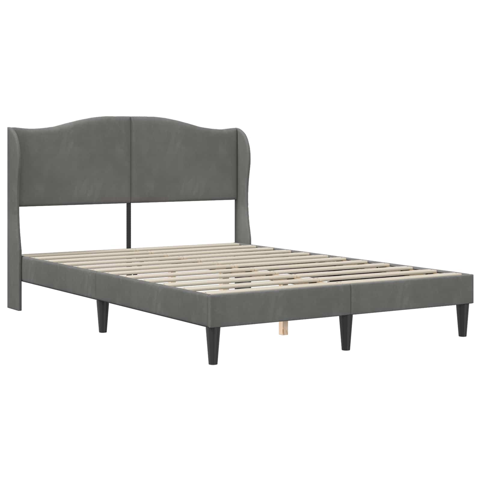 Bedframe met hoofdeinde Donkergrijs 120 x 190 cm Fluweel – afbeelding 4