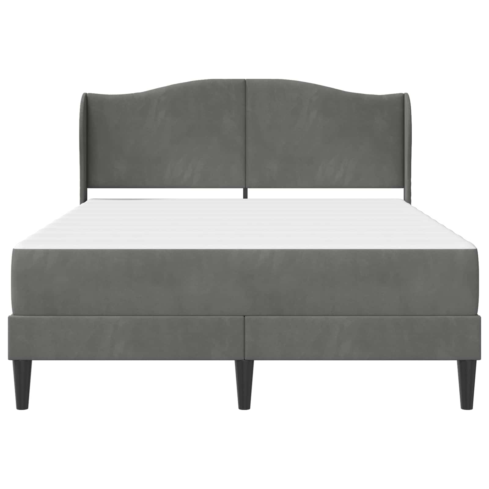 Bedframe met hoofdeinde Donkergrijs 120 x 190 cm Fluweel – afbeelding 6