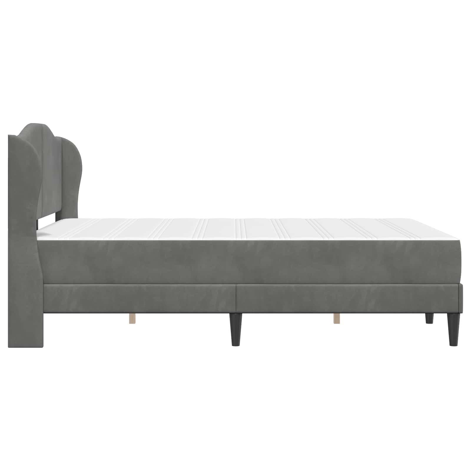Bedframe met hoofdeinde Donkergrijs 120 x 190 cm Fluweel – afbeelding 7