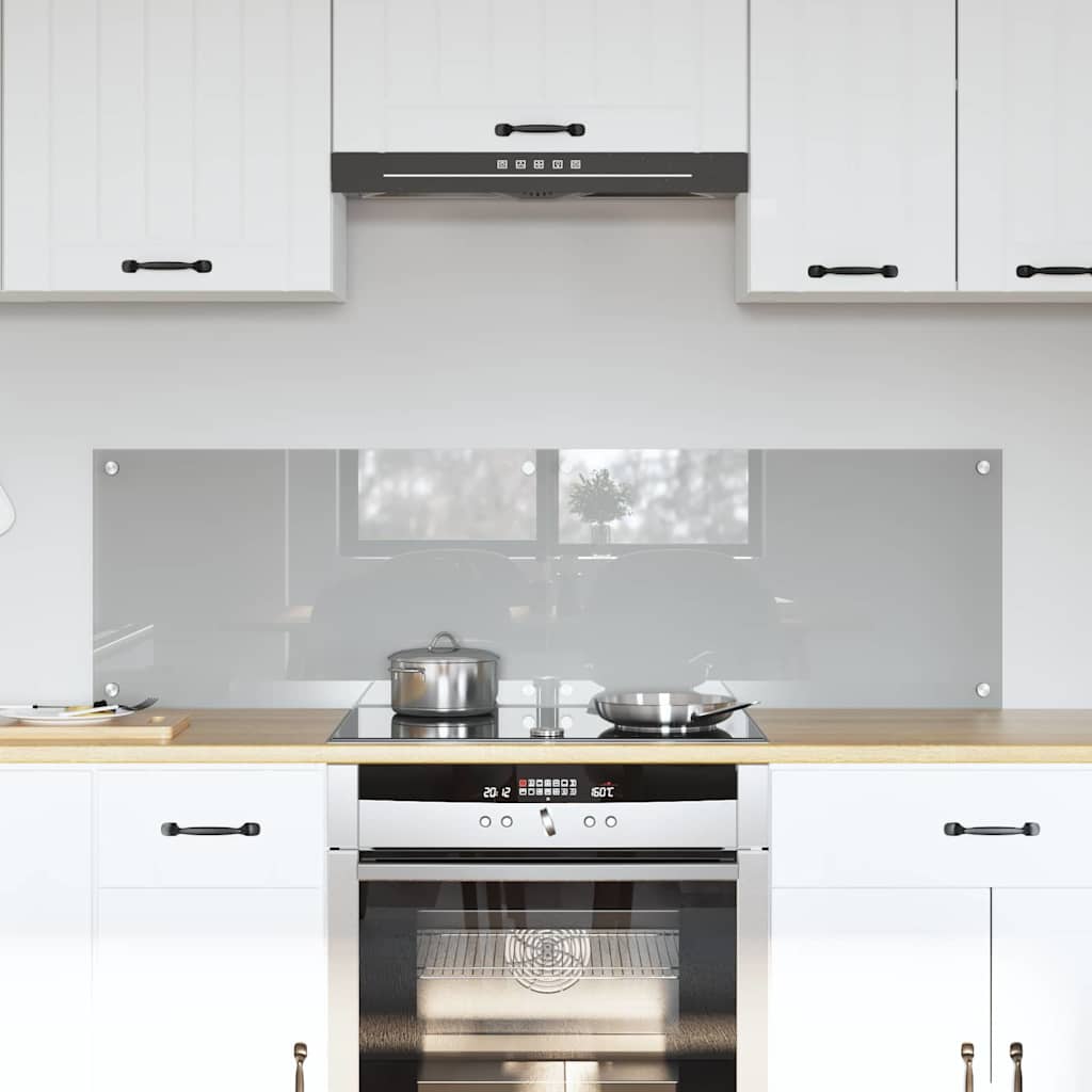Keukenachterwand 2 pcs Lichtgrijs 70 x 40 cm gehard glas