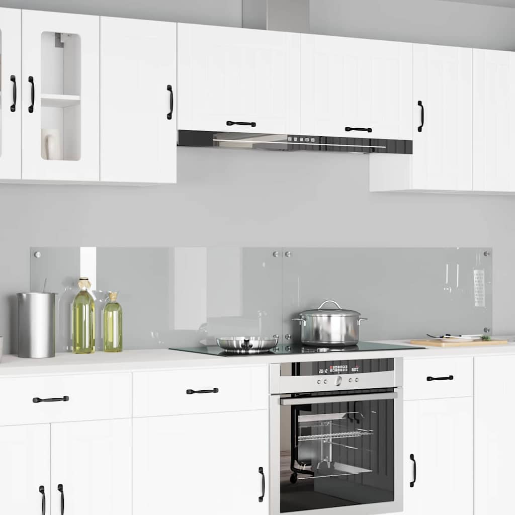 Keukenachterwand 2 pcs Doorzichtig 110 x 40 cm gehard glas