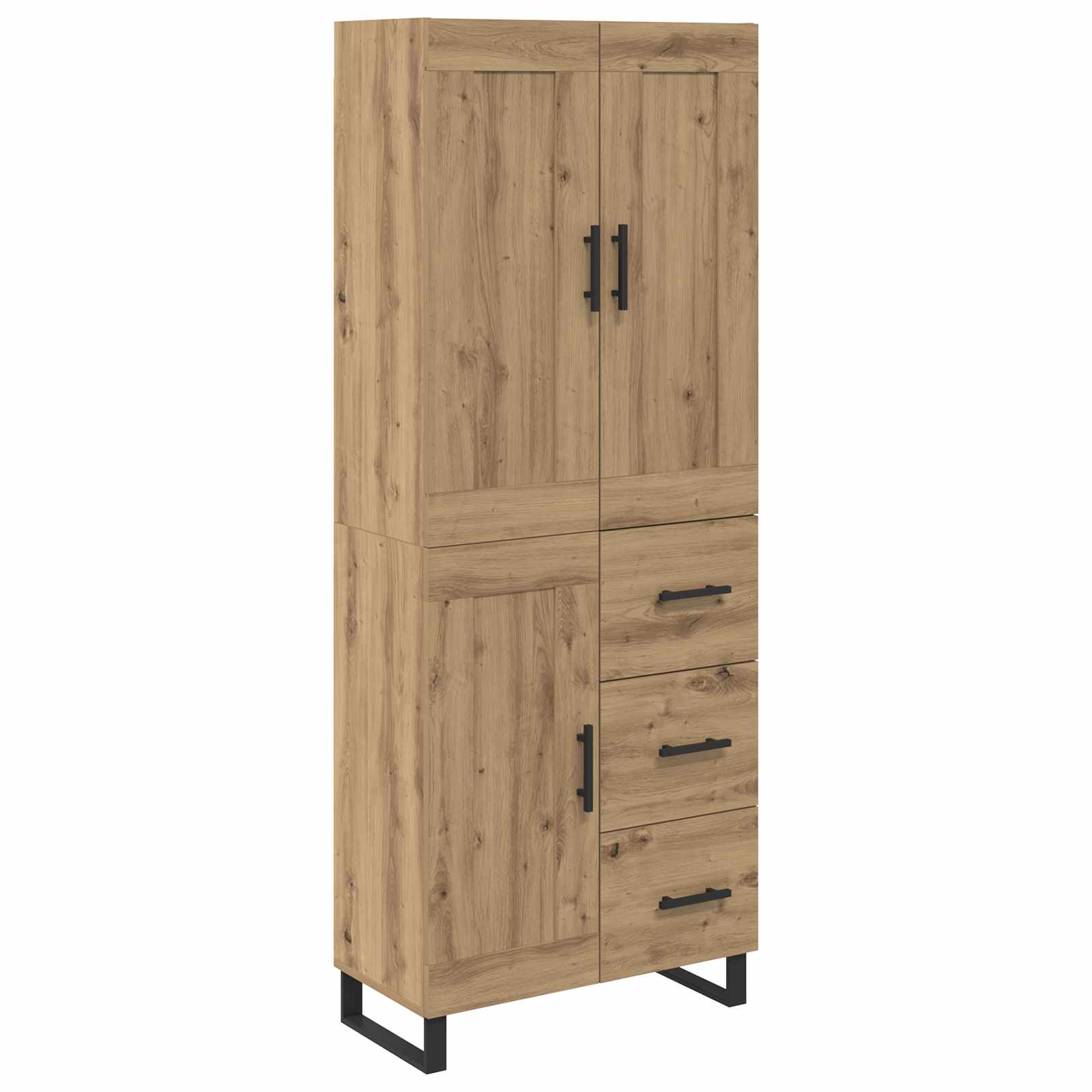 Hoge kast Artisan Eiken 69,5 x 34 x 180 cm Bewerkt hout – afbeelding 2