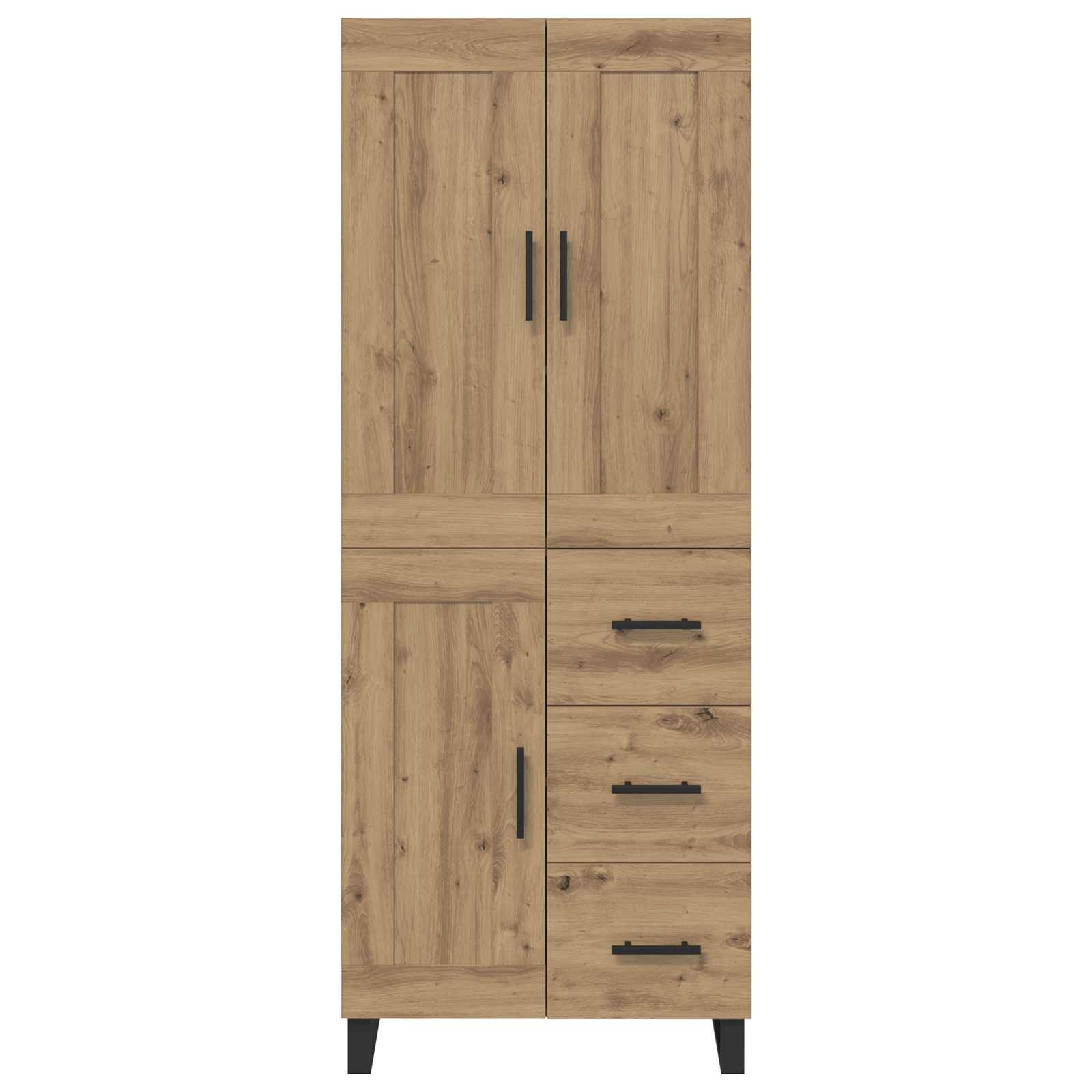 Hoge kast Artisan Eiken 69,5 x 34 x 180 cm Bewerkt hout – afbeelding 8