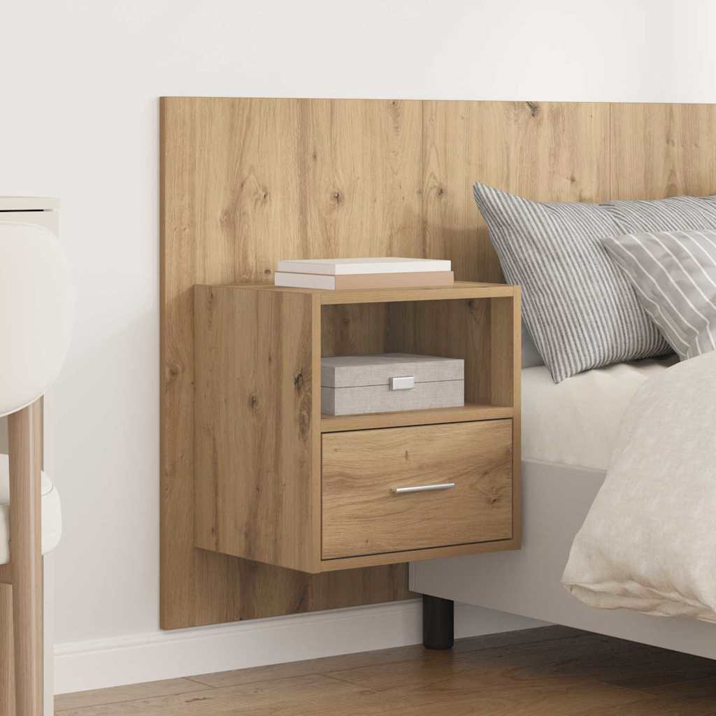 Hoofdbord Met Kast 3 st Artisan Eiken Bewerkt hout – afbeelding 4