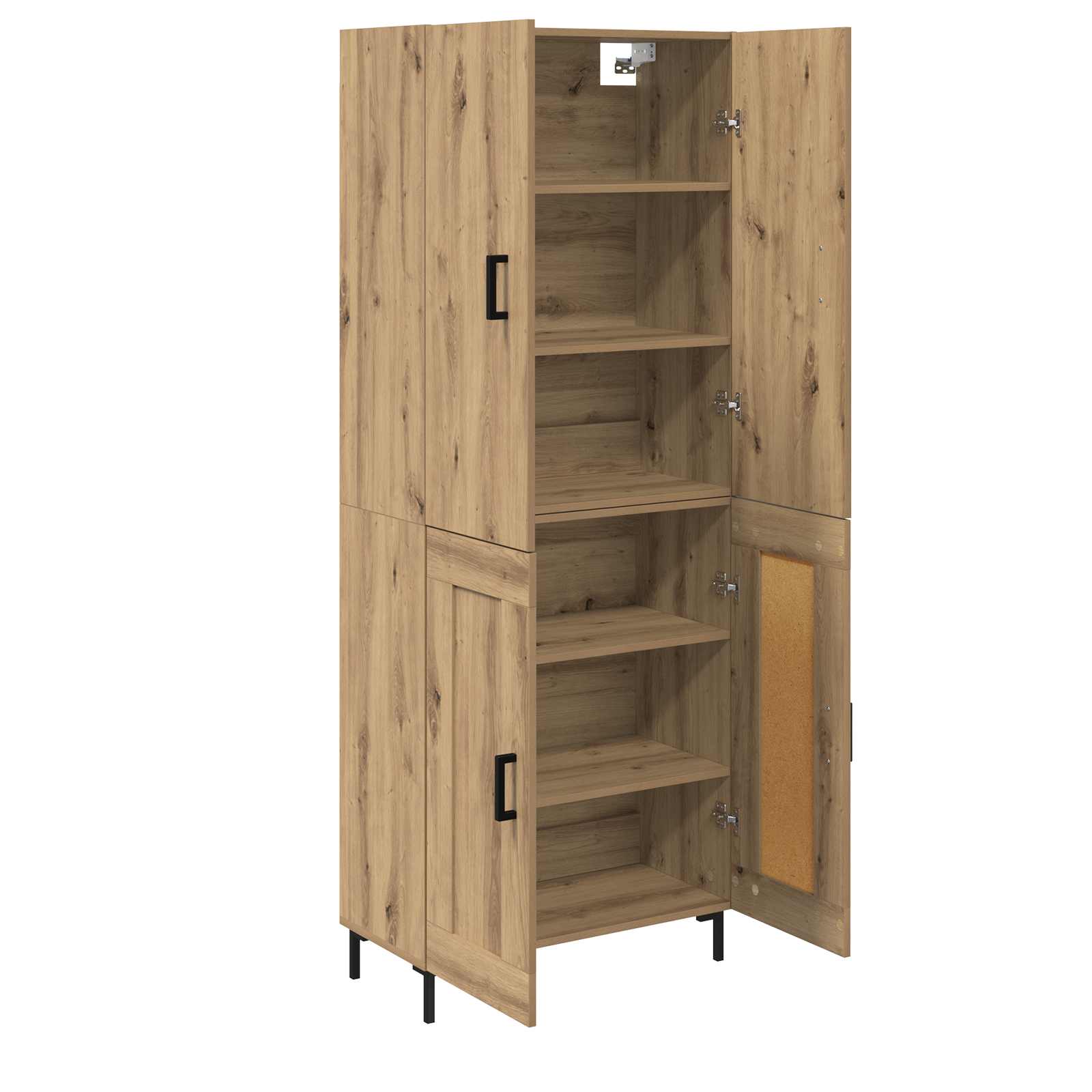 Highboard Artisan Eiken 69,5 x 34 x 180 cm Bewerkt hout – afbeelding 5