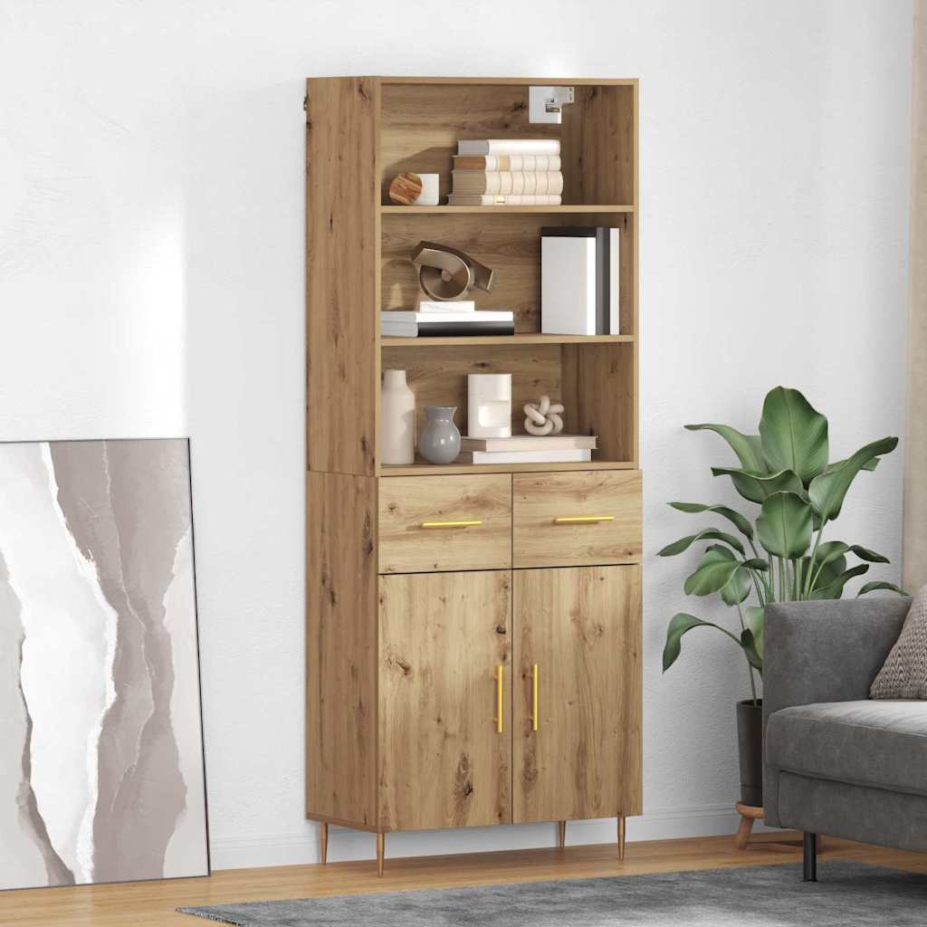 Hoge kast Artisan Eiken 69,5 x 34 x 180 cm Bewerkt hout
