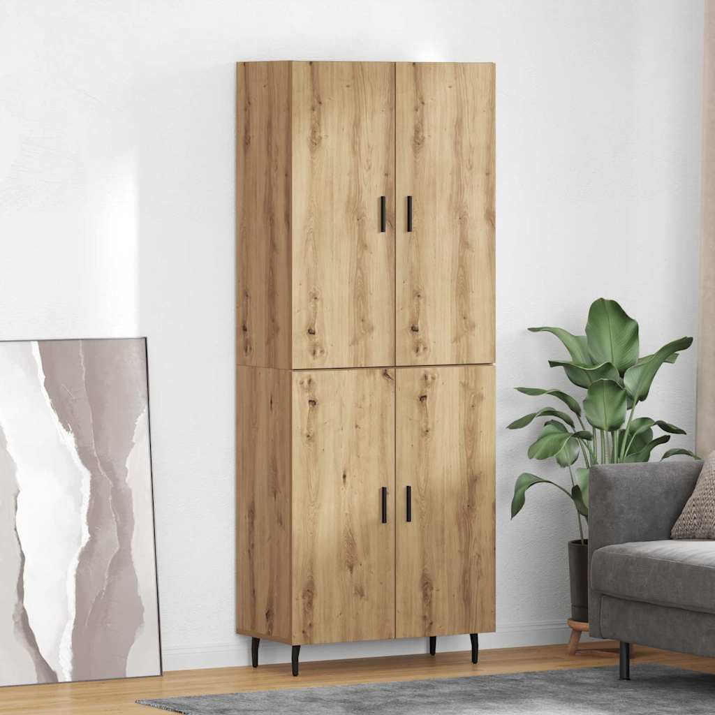 Hoge kast 2 pcs Artisan Eiken 69,5 x 34 x 180 cm Bewerkt hout