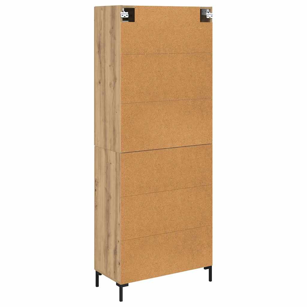 Hoge kast 2 pcs Artisan Eiken Bewerkt hout – afbeelding 10
