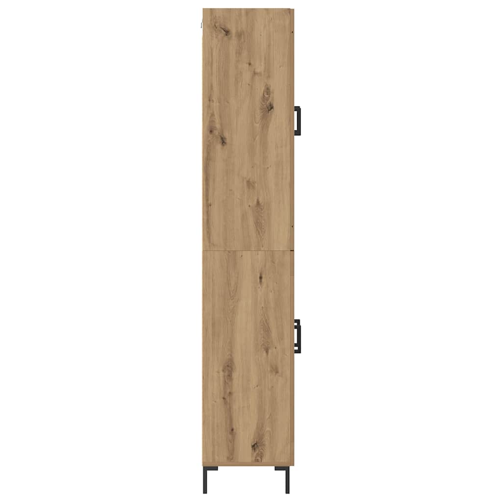 Hoge kast 2 pcs Artisan Eiken Bewerkt hout – afbeelding 9