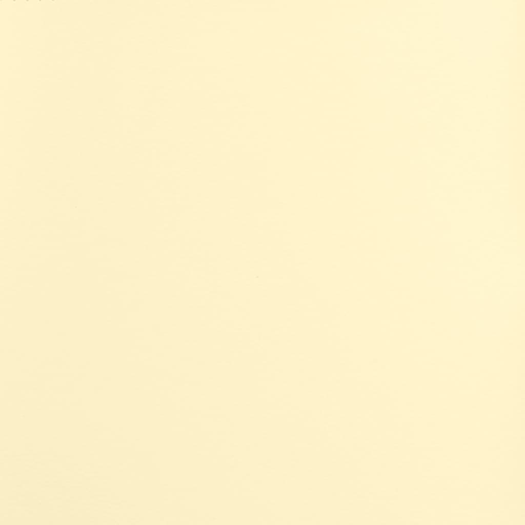 Voetenbank 60x60x36 cm kunstleer crèmekleurig – afbeelding 5