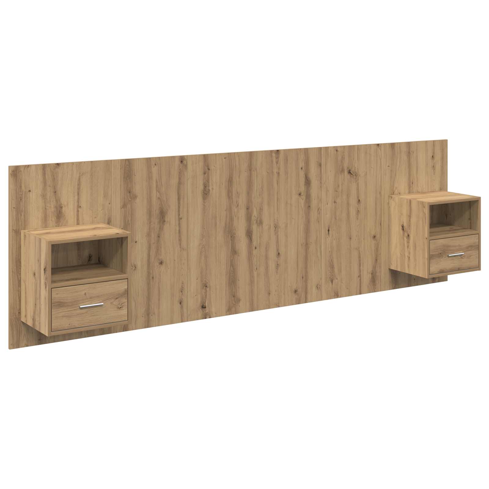 Hoofdbord Met Kast met lade 3 pcs Artisan Eiken Bewerkt hout – afbeelding 2