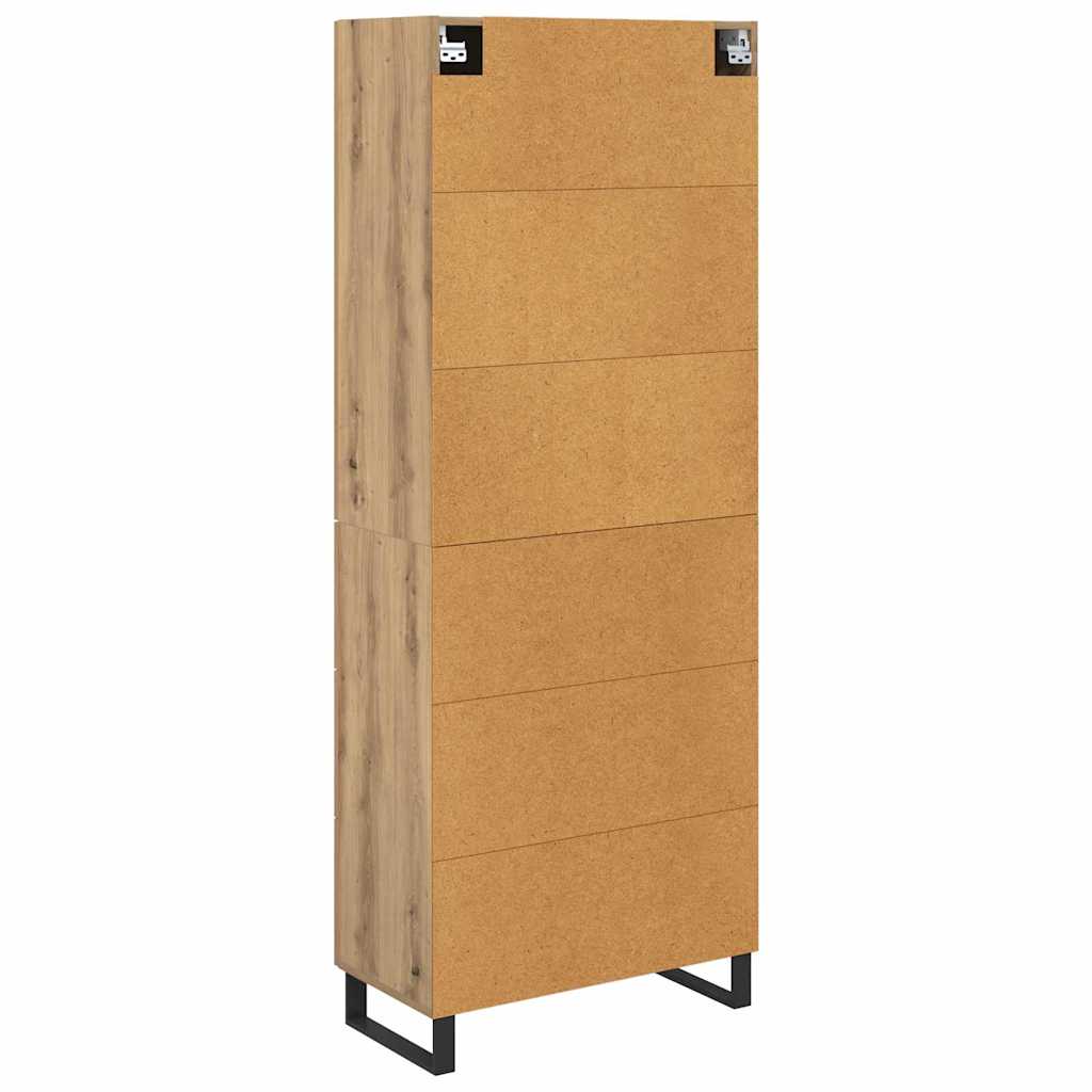 Hoge kast met lade 2 pcs Artisan Eiken 69,5 x 34 x 180 cm – afbeelding 10