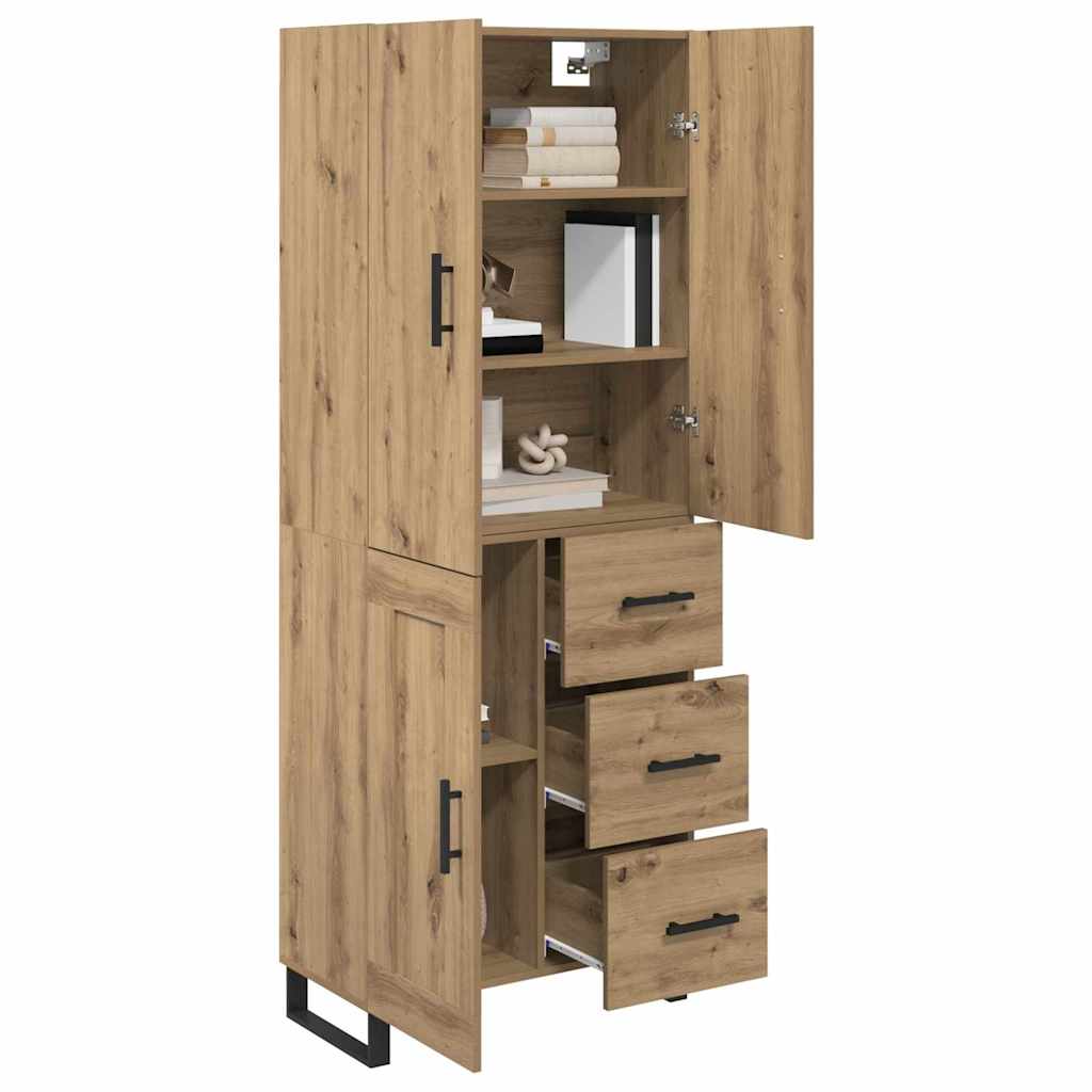 Hoge kast met lade 2 pcs Artisan Eiken 69,5 x 34 x 180 cm – afbeelding 3