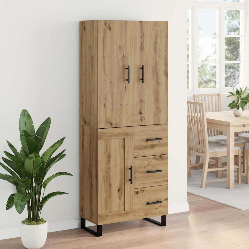 Hoge kast met lade 2 pcs Artisan Eiken 69,5 x 34 x 180 cm – afbeelding 4