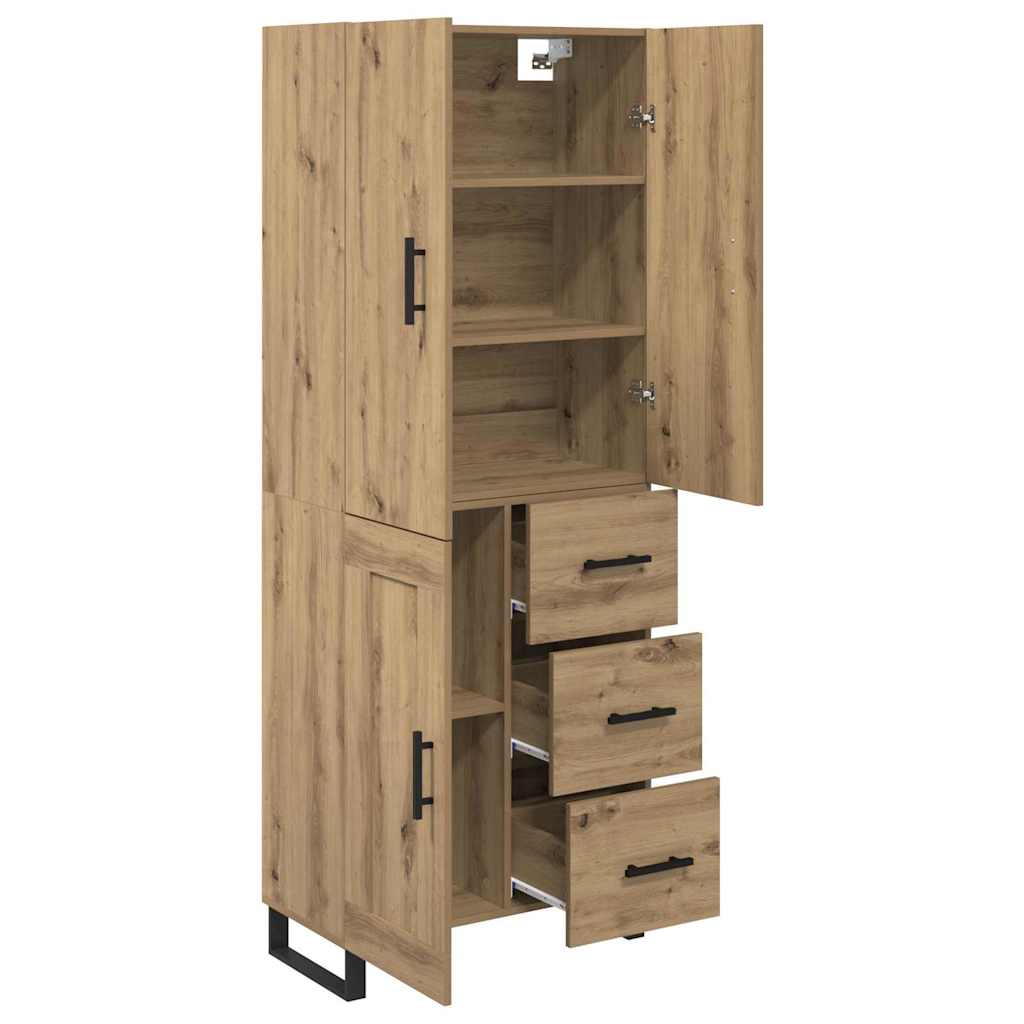 Hoge kast met lade 2 pcs Artisan Eiken 69,5 x 34 x 180 cm – afbeelding 5