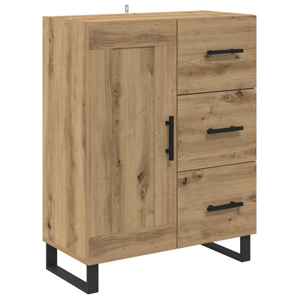 Hoge kast met lade 2 pcs Artisan Eiken 69,5 x 34 x 180 cm – afbeelding 6
