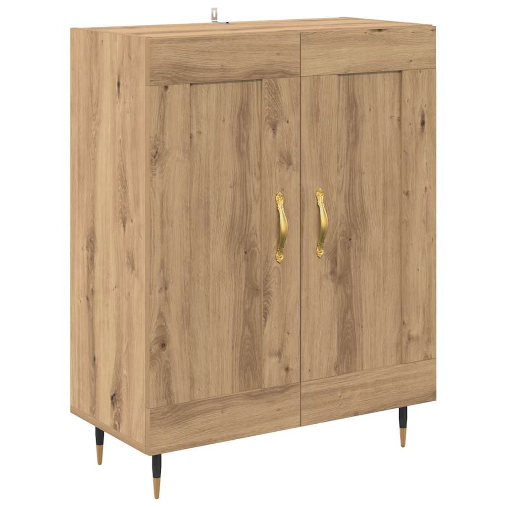 Hoge kast 2 pcs Artisan Eiken Bewerkt hout – afbeelding 6