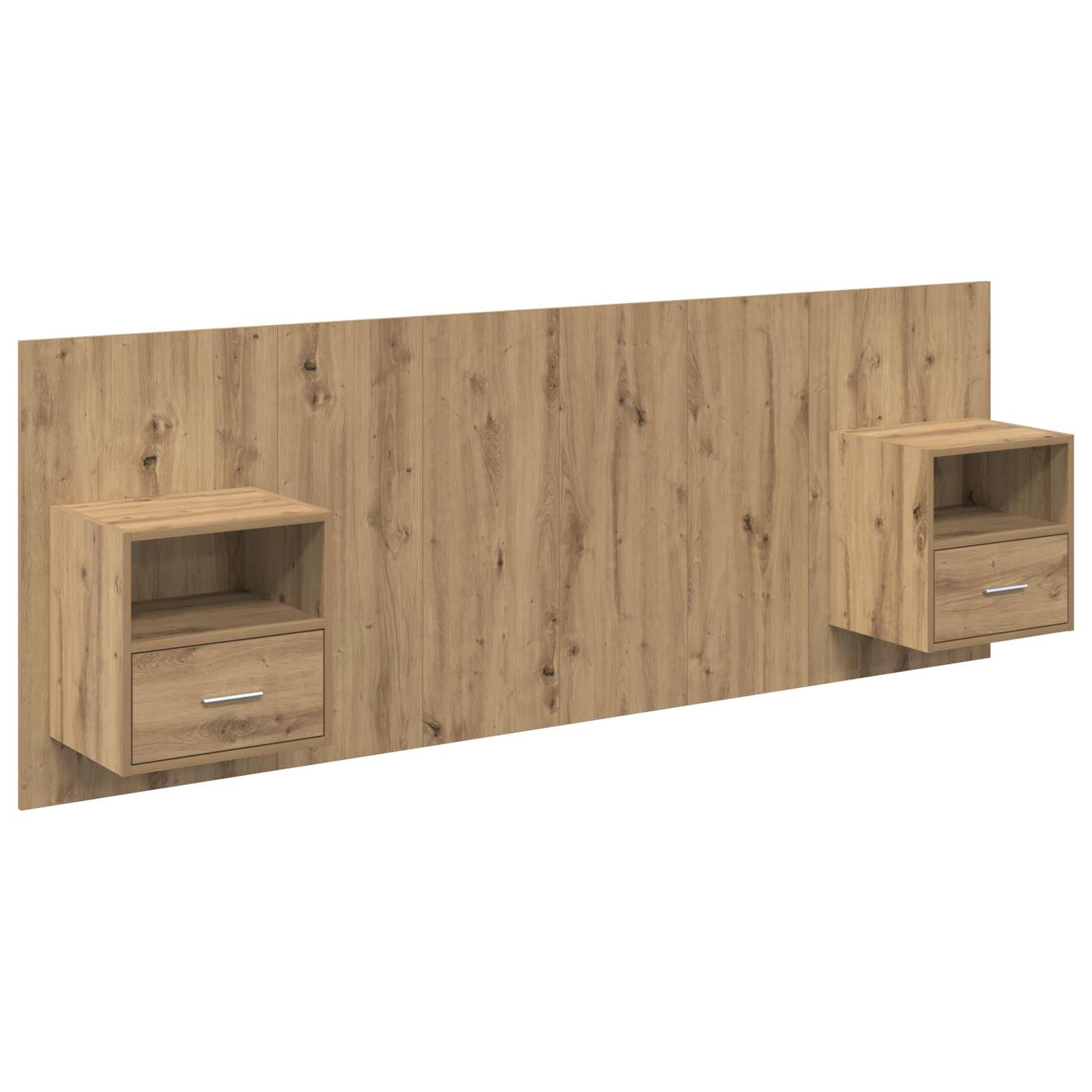 Hoofdbord Met Kast 3 st Artisan Eiken Bewerkt hout – afbeelding 2
