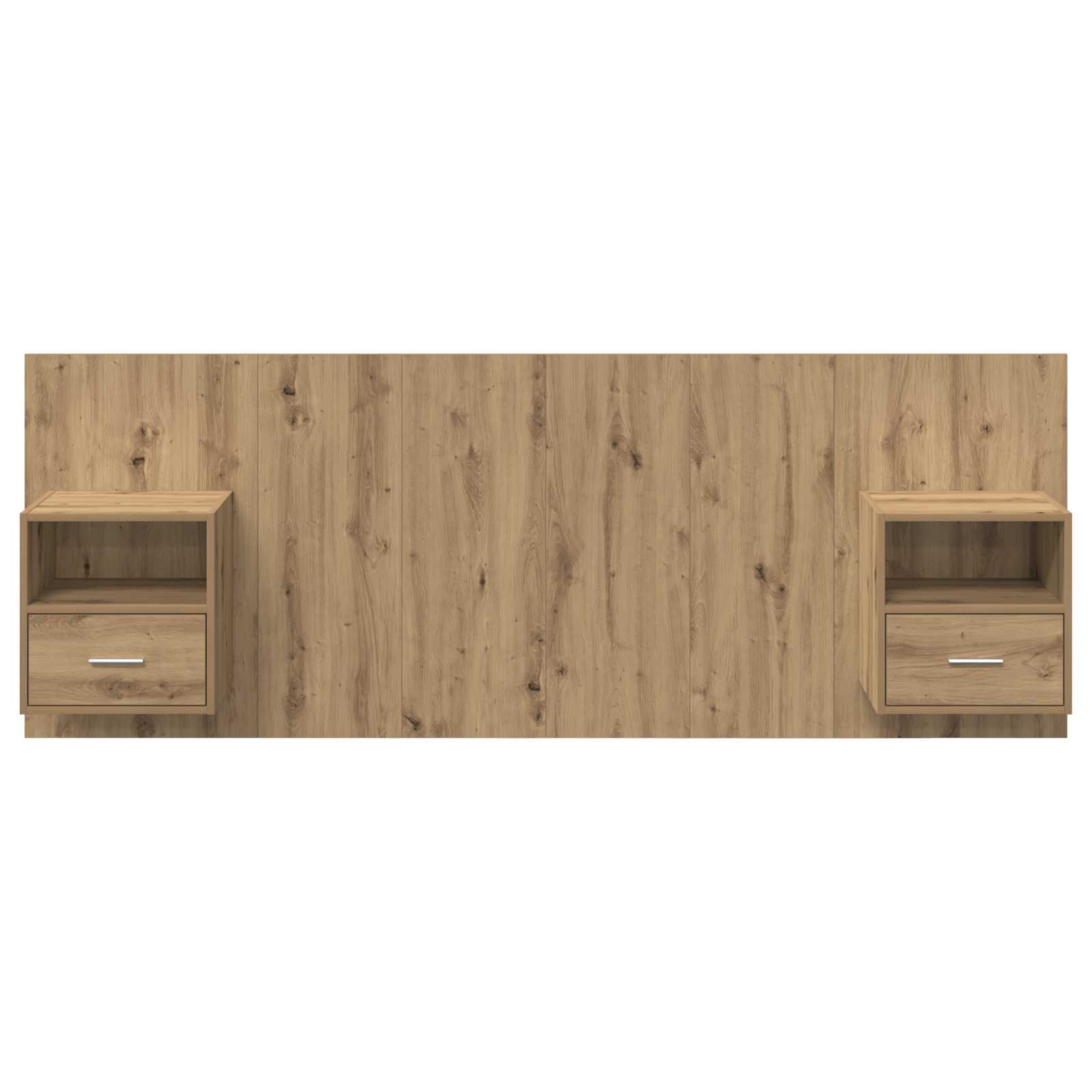 Hoofdbord Met Kast 3 st Artisan Eiken Bewerkt hout – afbeelding 7