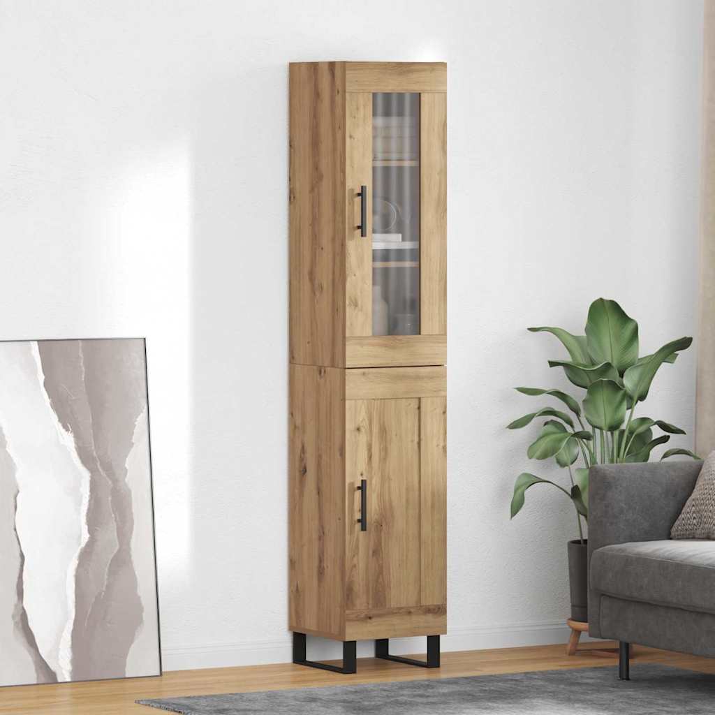 Highboard Artisan Eiken 34,5 x 34 x 180 cm Bewerkt hout