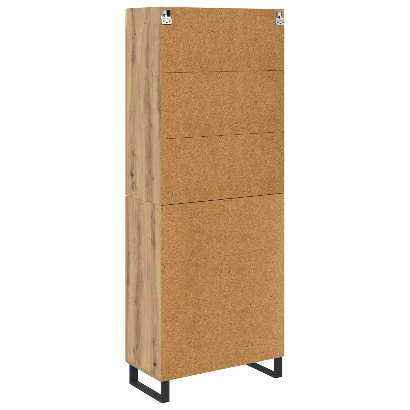 Hoge kast met lade 2 pcs Artisan Eiken Bewerkt hout – afbeelding 10