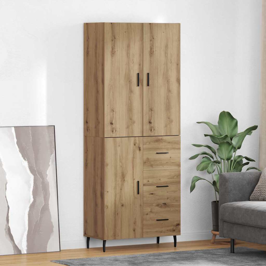 Hoge kast 2 pcs Artisan Eiken 69,5 x 34 x 180 cm Bewerkt hout
