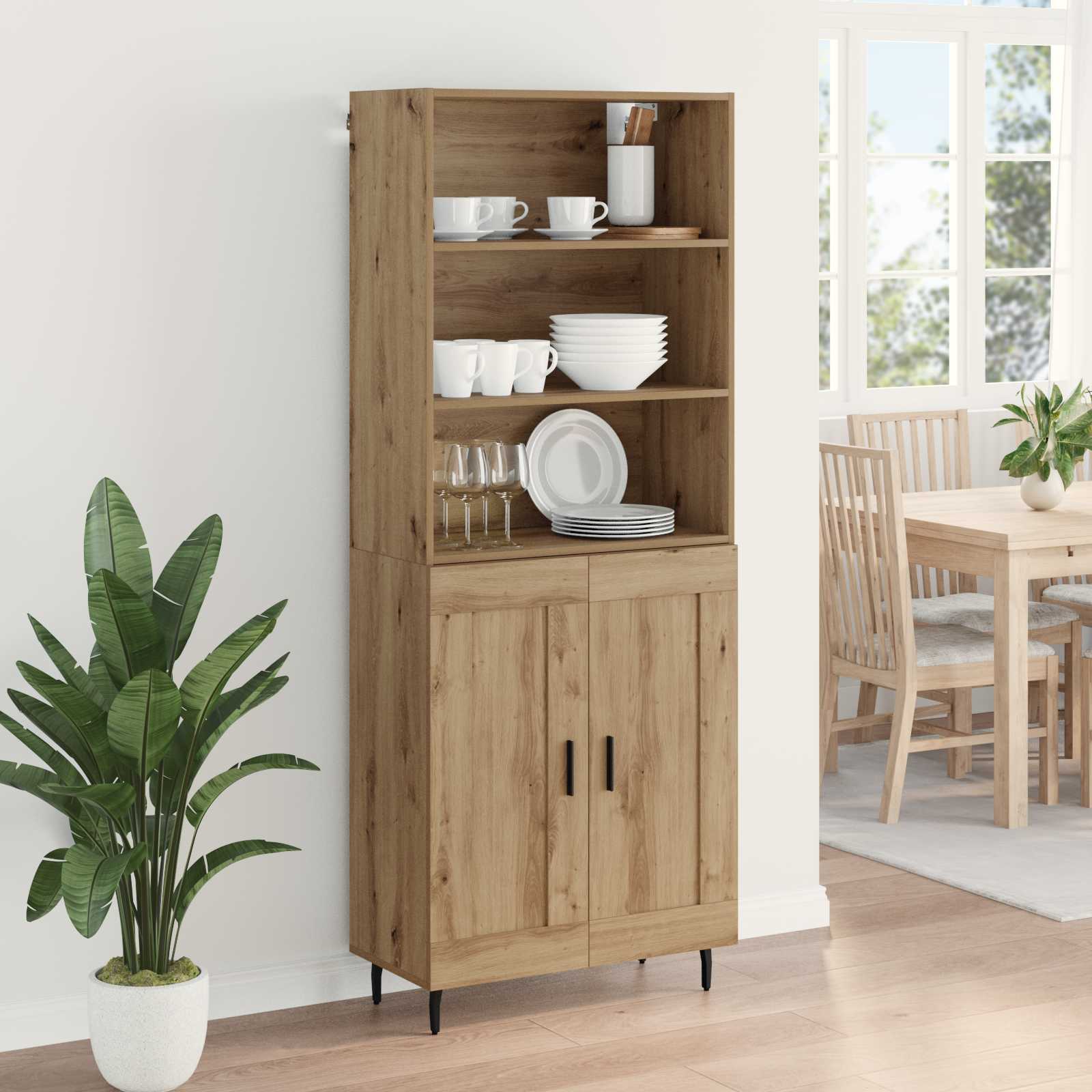 Hoge kast Artisan Eiken 69,5 x 34 x 180 cm – afbeelding 4