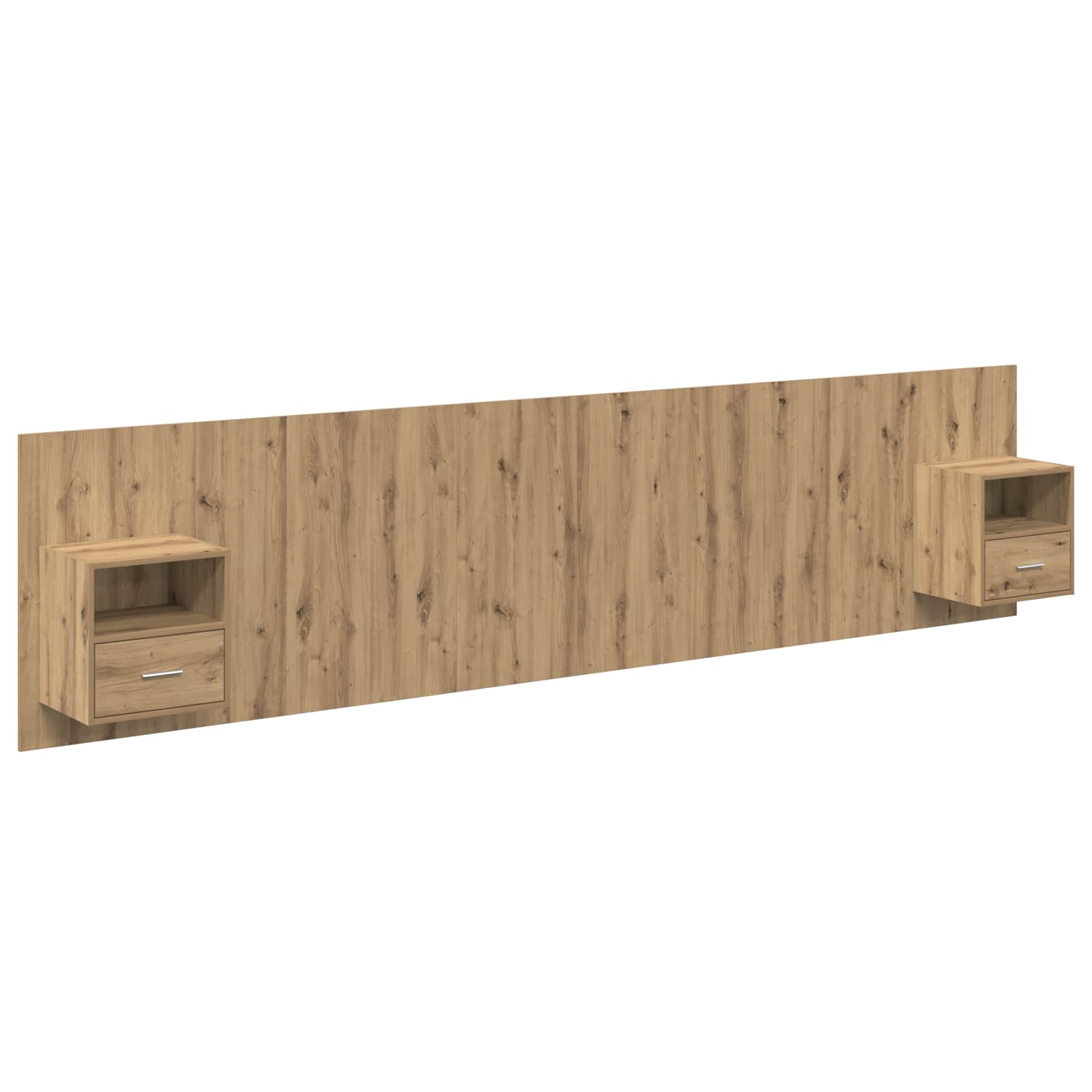 Hoofdbord Met Kast 3 st Artisan Eiken Bewerkt hout – afbeelding 2