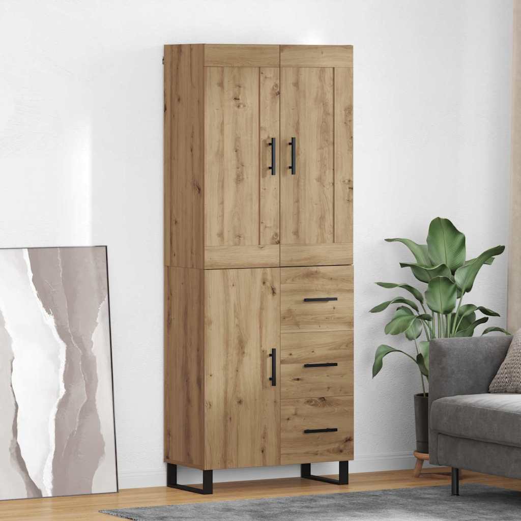 Hoge kast Artisan Eiken 69,5 x 34 x 180 cm Bewerkt hout