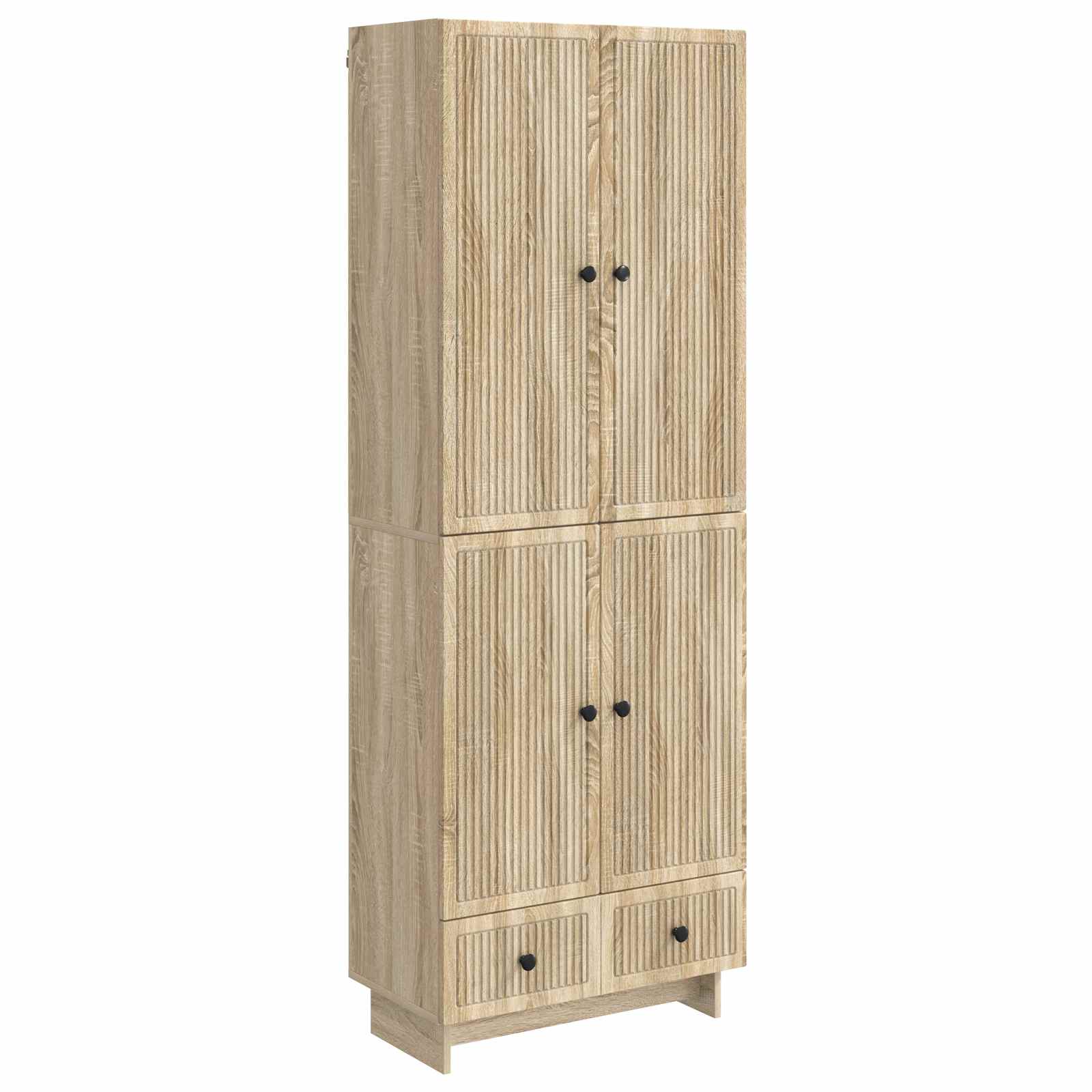 Kastenset 2 pcs Sonoma Eiken 66 x 34,5 x 95 cm Bewerkt hout – afbeelding 1