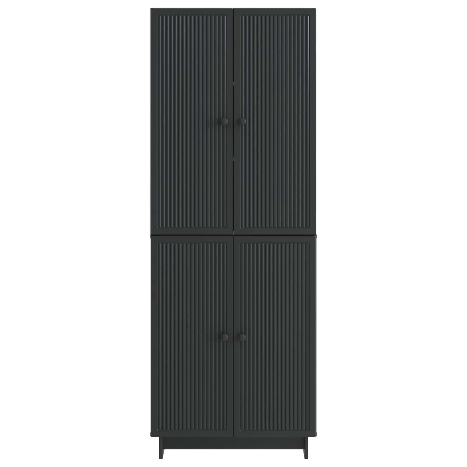 Kastenset 2 pcs Zwart 66 x 34,5 x 90 cm Bewerkt hout – afbeelding 5