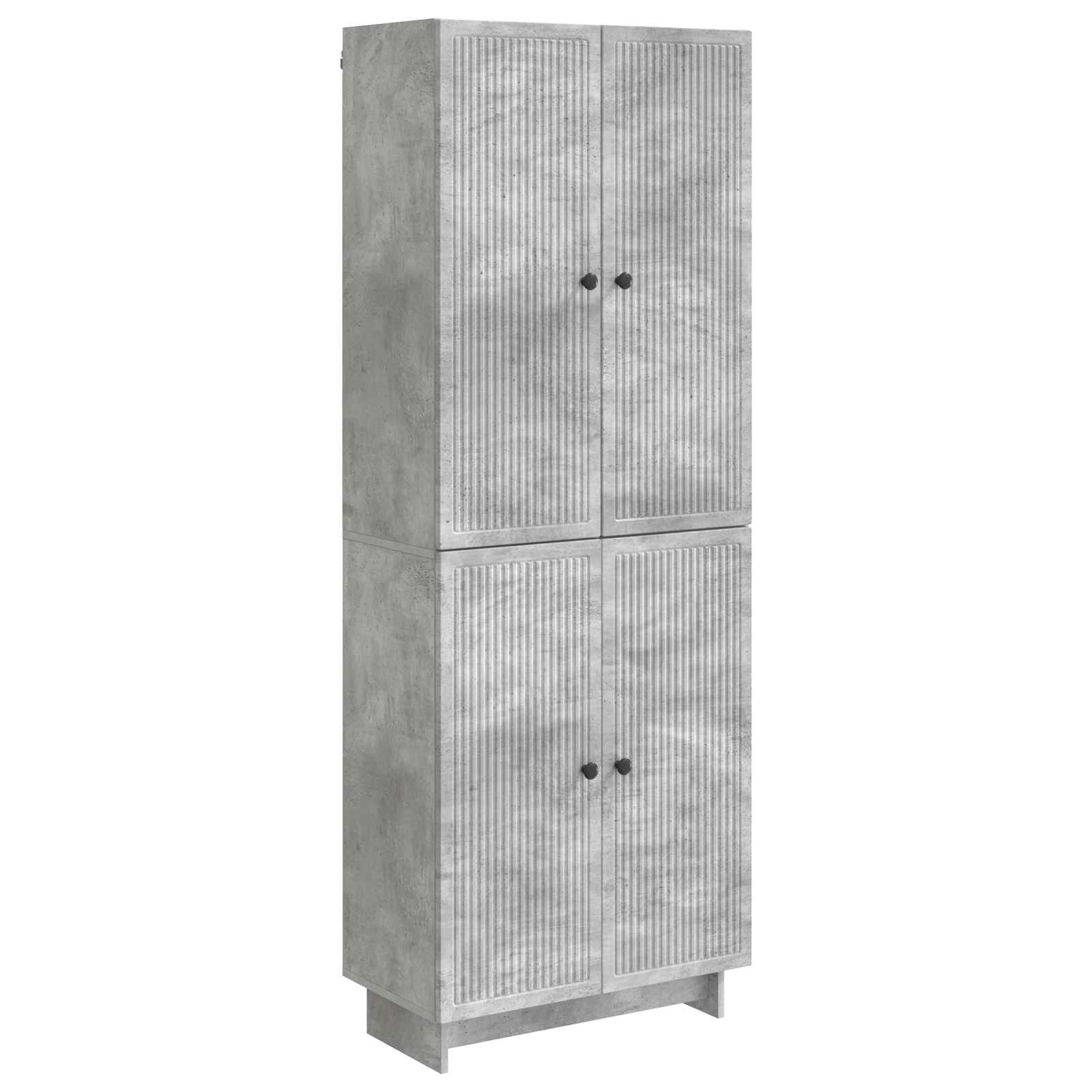 Kastenset 2 pcs Betongrijs 66 x 34,5 x 90 cm Bewerkt hout – afbeelding 2