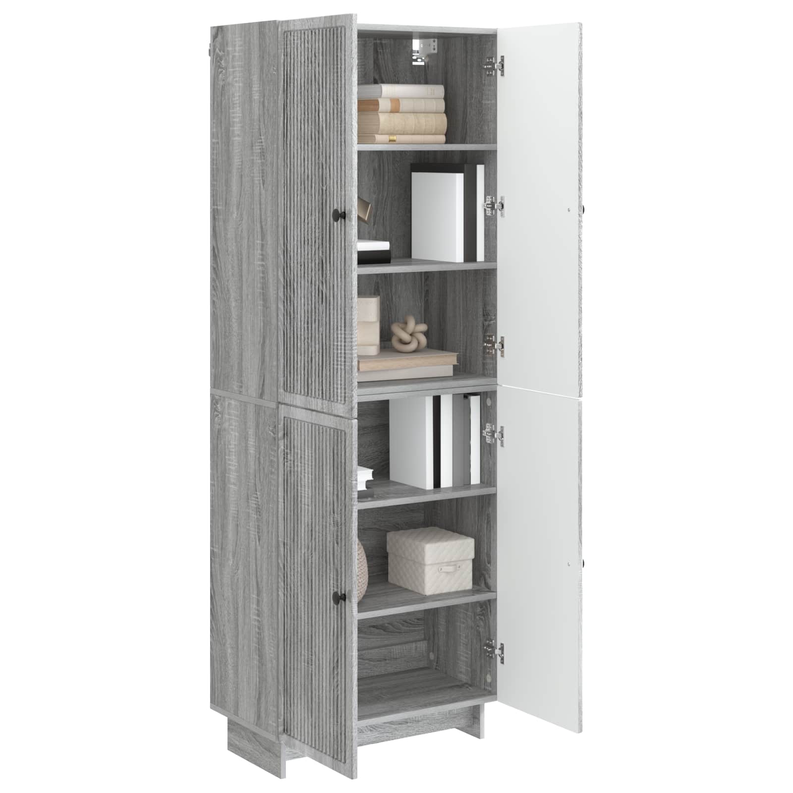 Kastenset 2 pcs Grijs Sonoma 66 x 34,5 x 90 cm Bewerkt hout – afbeelding 3