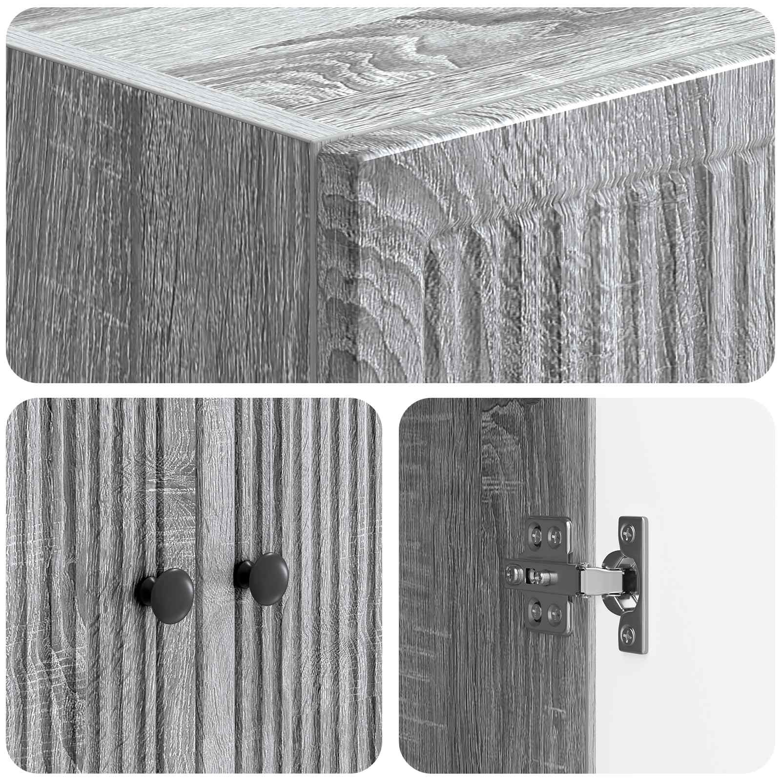 Kastenset 2 pcs Grijs Sonoma 66 x 34,5 x 90 cm Bewerkt hout – afbeelding 8