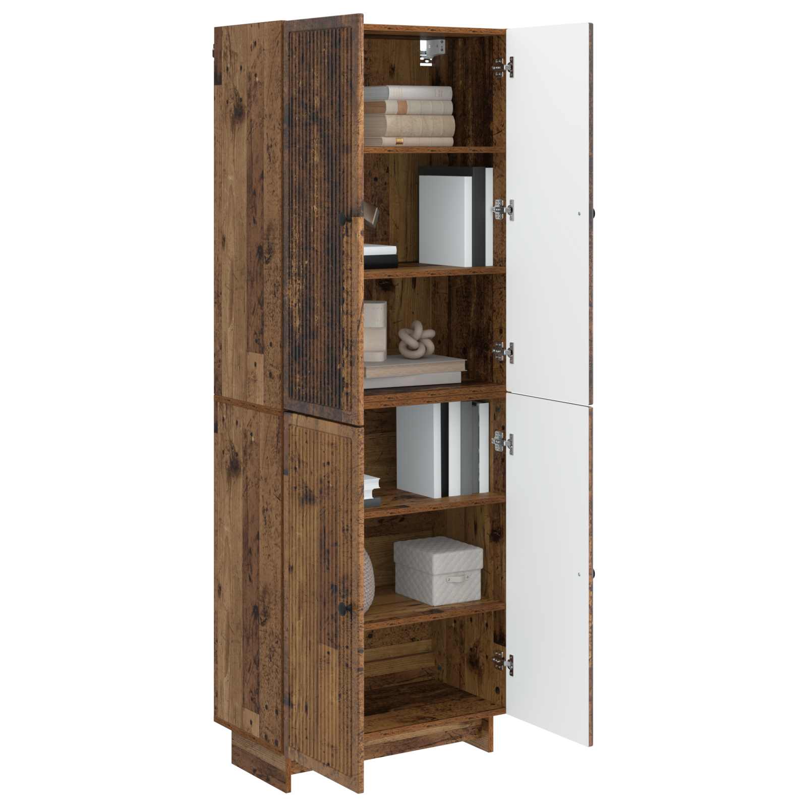 Kastenset 2 pcs Oud hout 66 x 34,5 x 90 cm Bewerkt hout – afbeelding 3