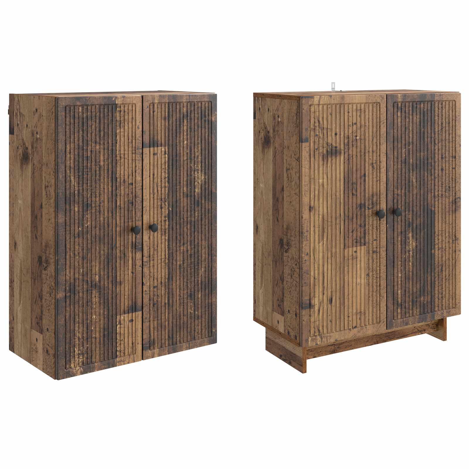 Kastenset 2 pcs Oud hout 66 x 34,5 x 90 cm Bewerkt hout – afbeelding 4